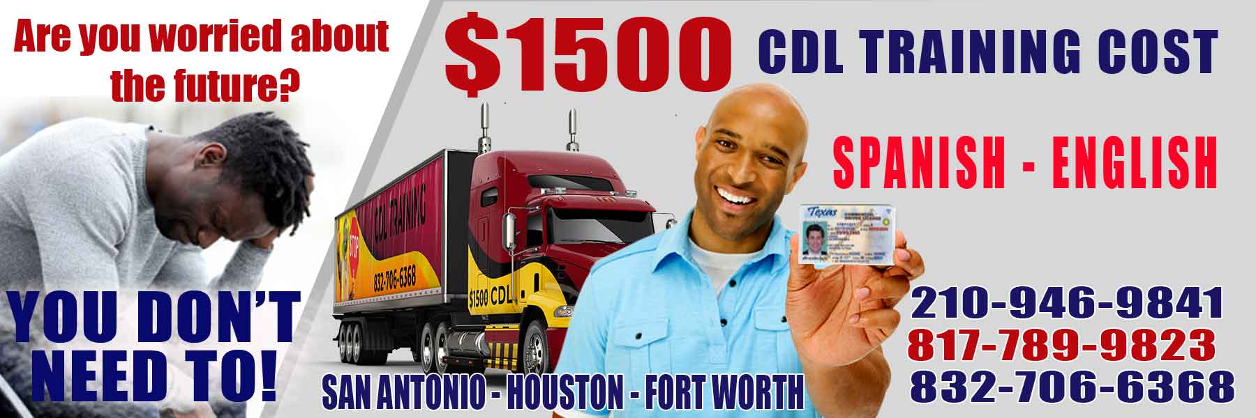 CDL training Houston, Fort Worth the image include phones and students